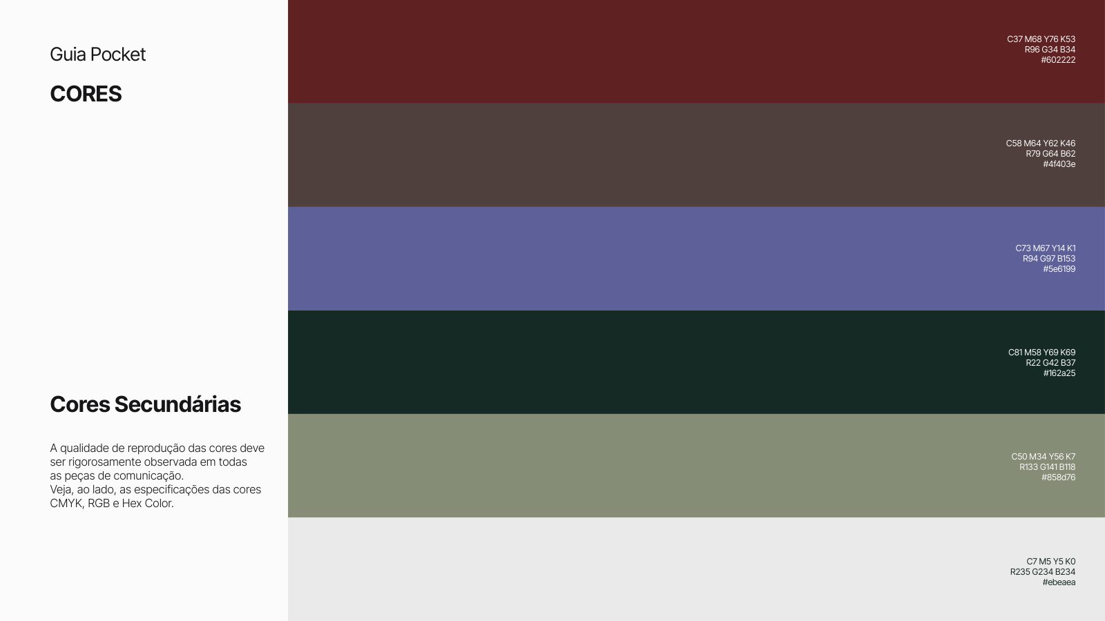 Cores secundárias