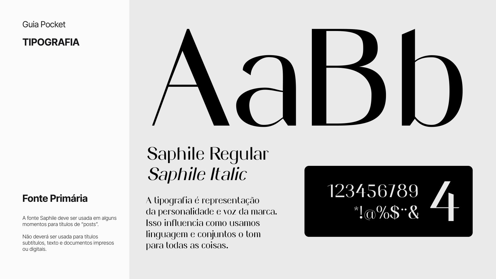Tipografia primária — Saphile