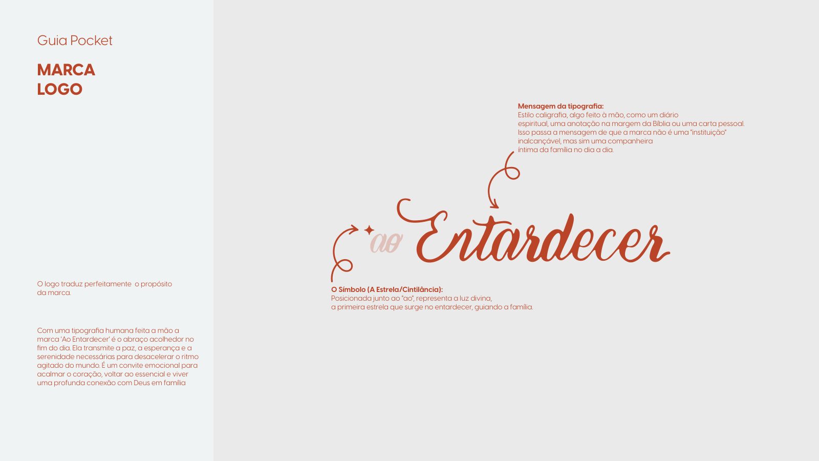 Logotipo — caligrafia à mão e o asterisco que marca o instante