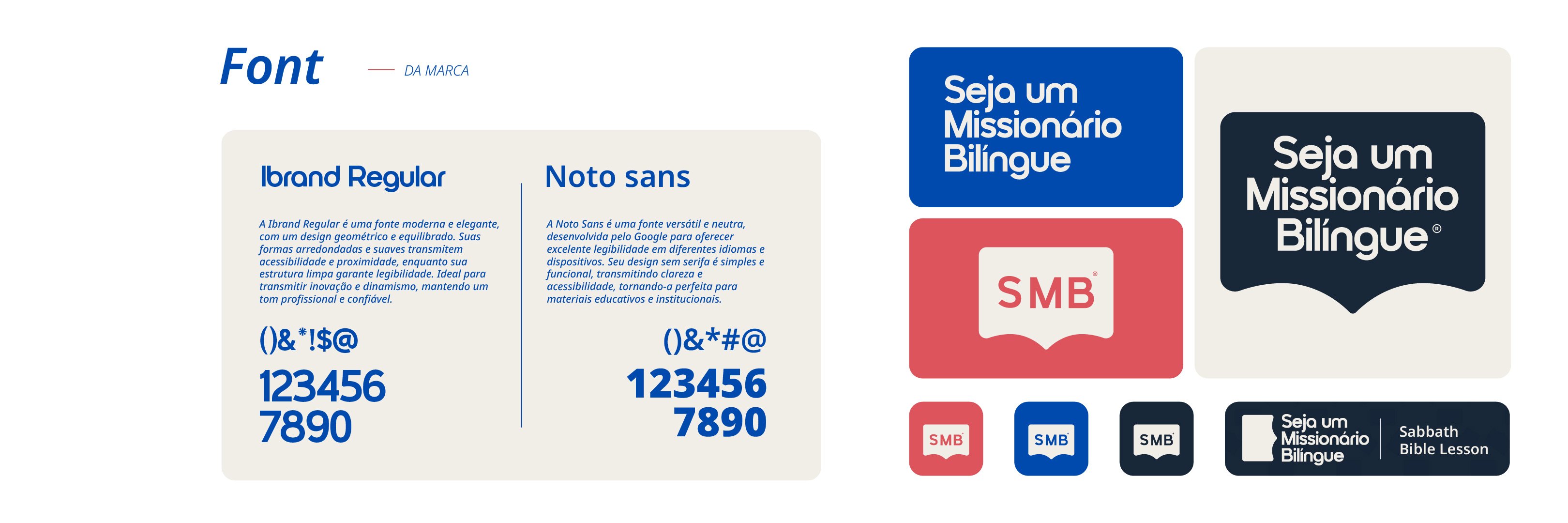 Brand — Ibrand and Noto Sans typefaces, logotype, SMB icon and signature