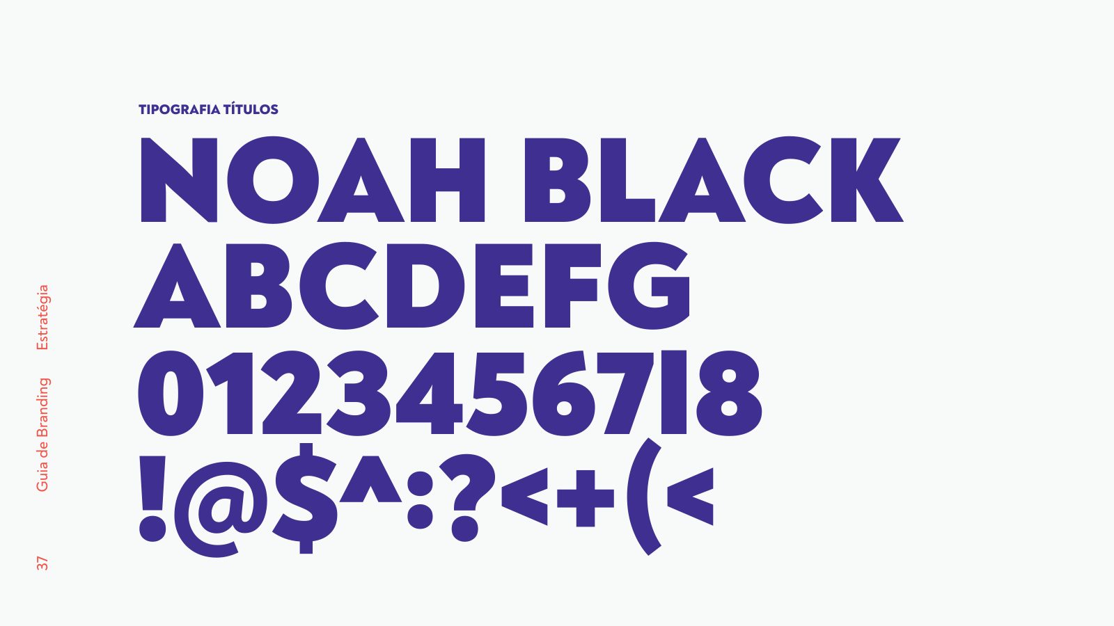 Tipografia — Noah Black para títulos